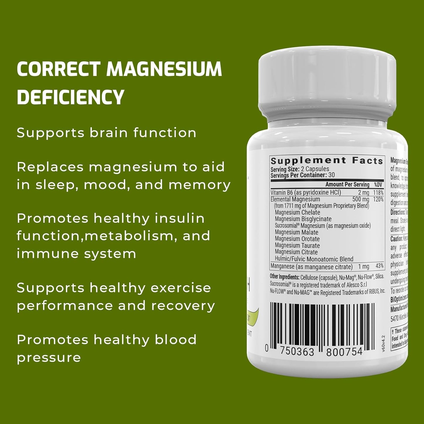 BiOptimizers Magnesium Breakthrough 4.0 & MassZymes 4.0 Bundle - Natural Sleep, Brain, and Digestive Health Support (60 Capsules + 250 Capsules)