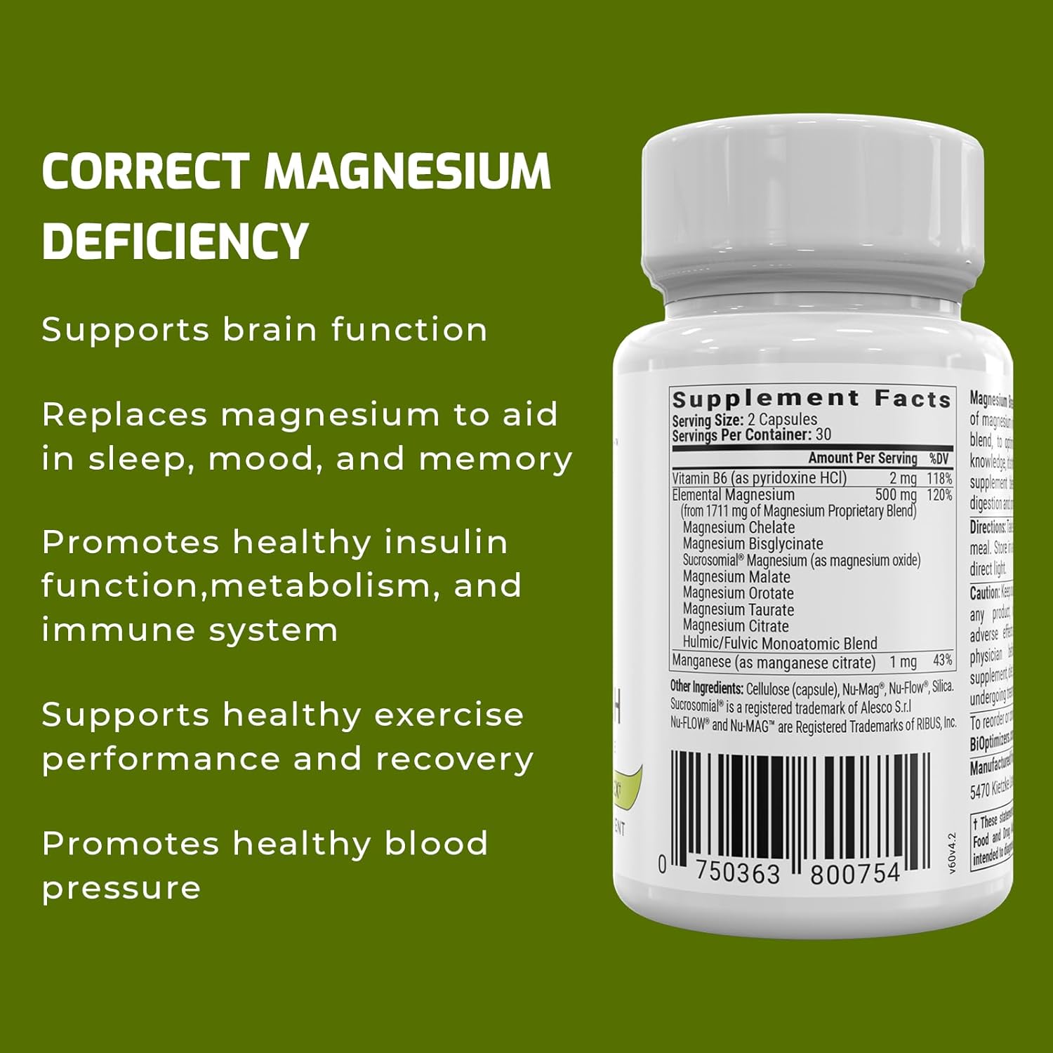 BiOptimizers Magnesium Breakthrough 4.0 & MassZymes 4.0 Bundle - Natural Sleep, Brain, and Digestive Health Support (60 Capsules + 250 Capsules)