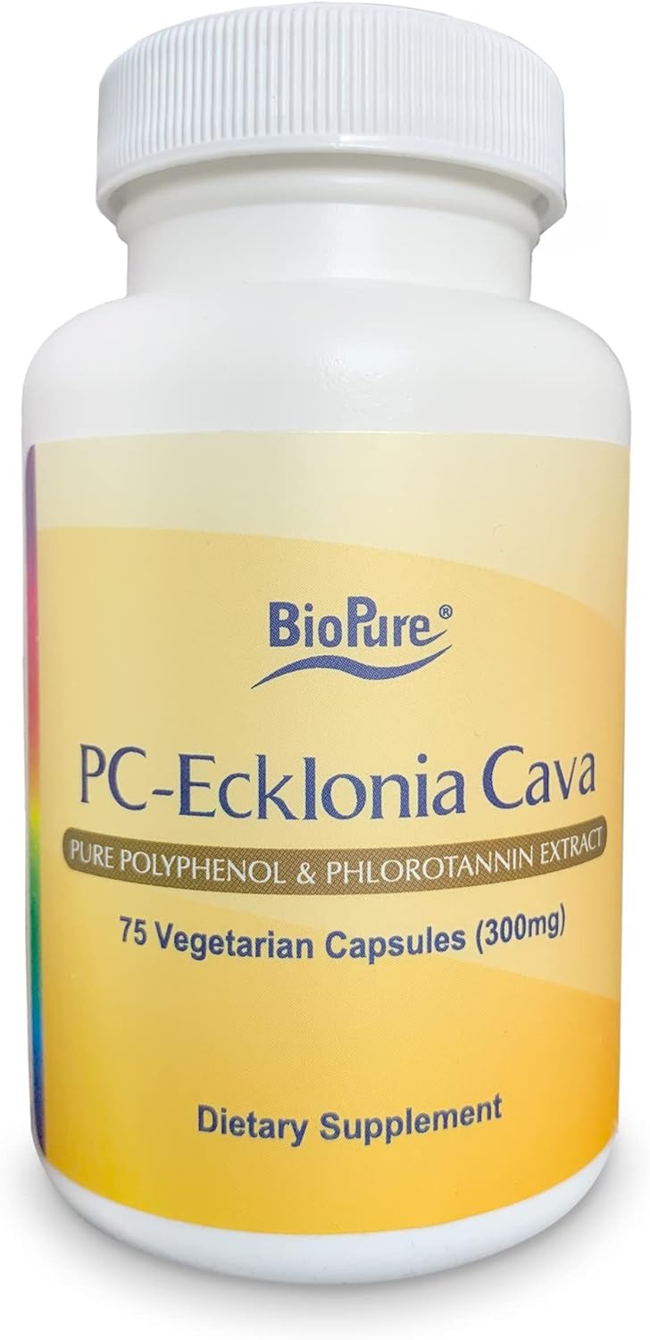 BioPure PC-Ecklonia Cava: Potent Brown Algae Extract with Polyphenols & 71 Trace Minerals for Neurological Support - 75 Capsules
