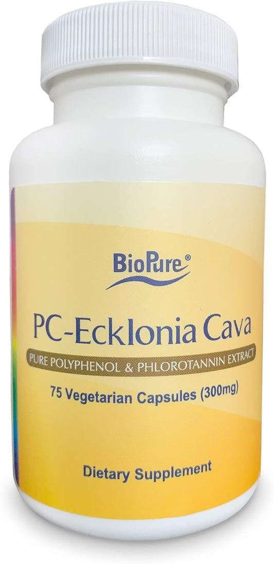 BioPure PC-Ecklonia Cava: Potent Brown Algae Extract with Polyphenols & 71 Trace Minerals for Neurological Support - 75 Capsules