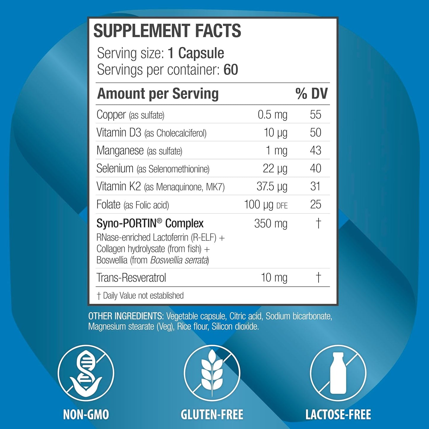 bioQuad OsteoDenx: Supports Healthy Bone Growth and Enhances Joint Flexibility - Lactose-Free, Gluten-Free, Non-GMO (60 Tablets)