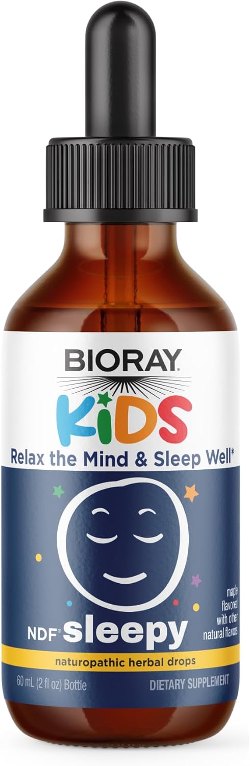 BIORAY Kids NDF Maple 2 fl oz Nighttime Support Non-GMO Vegan Gluten Free Kids Detox 1-2 Month Supply