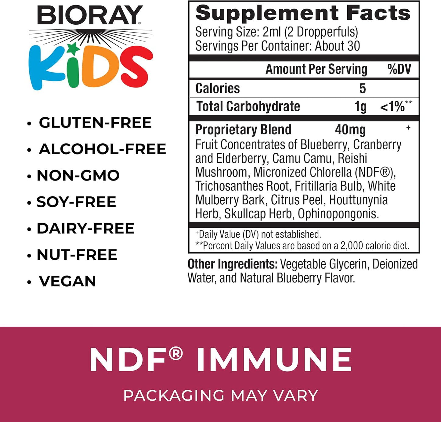 Bioray NDF Immune Liquid Supplement - 2 Fluid Ounces
