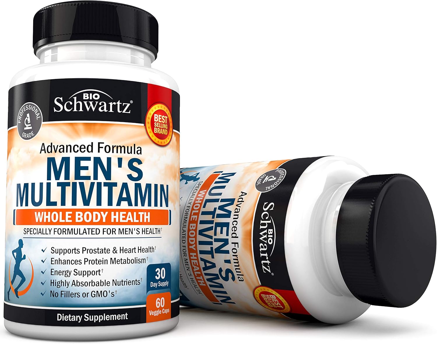 BioSchwartz Men's Multivitamin with Vitamin C, B, D3, E, Zinc & Probiotic - 1 Month Supply
