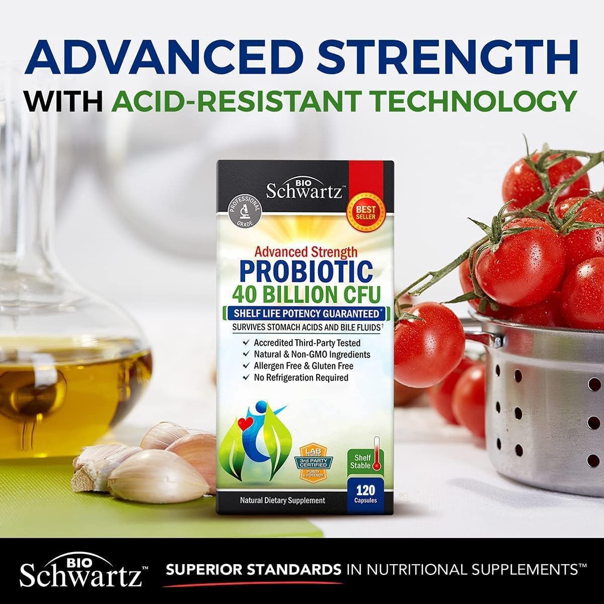 BioSchwartz Triple Strength Omega 3 Fish Oil Softgels and Probiotic Bundle - 2 Month Supply