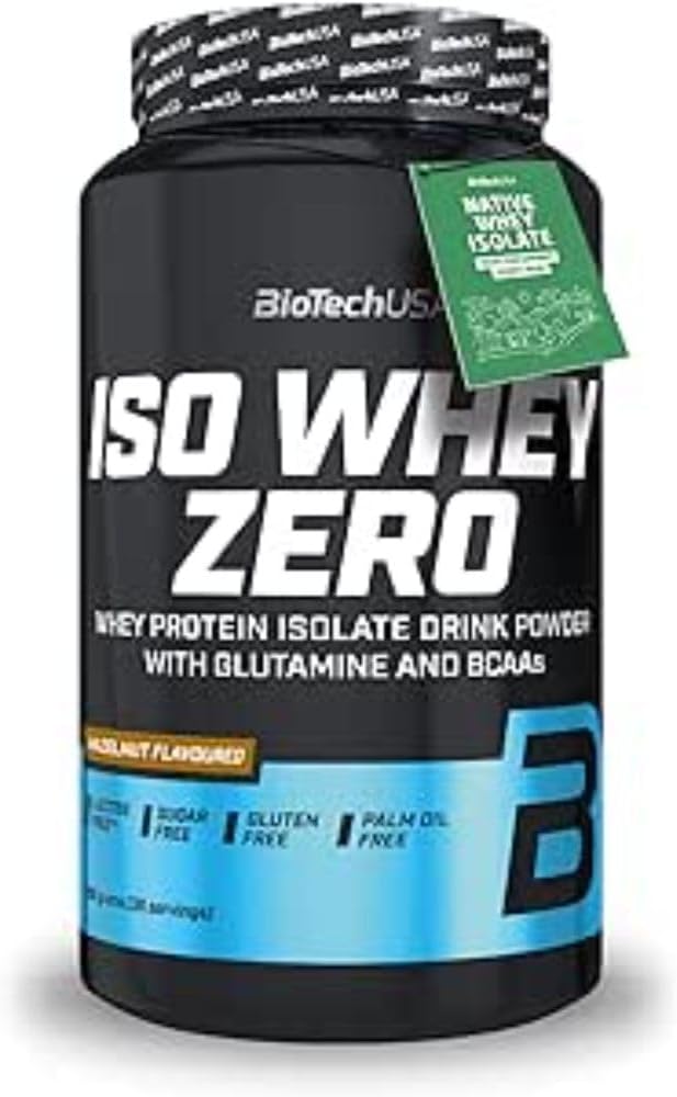BiotechUSA IsoWhey Zero Hazelnut Flavor 908G - Lactose-Free Formula