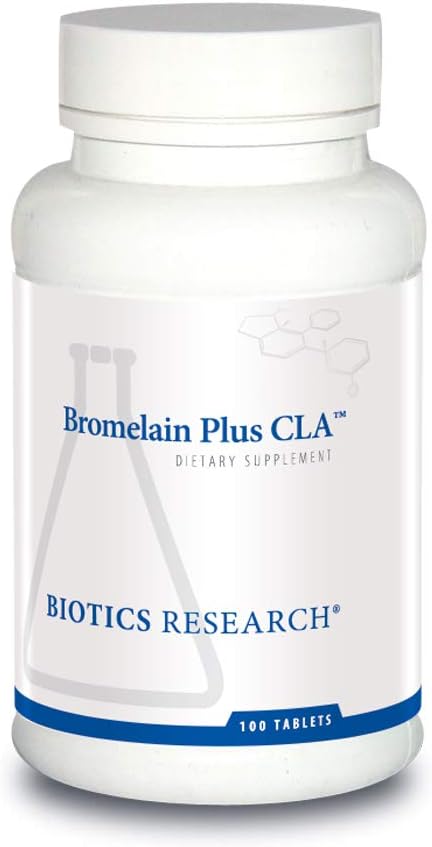 Biotics Bromelain Plus CLA - Enzyme Support Supplement for Muscular Comfort (100 Tablets)