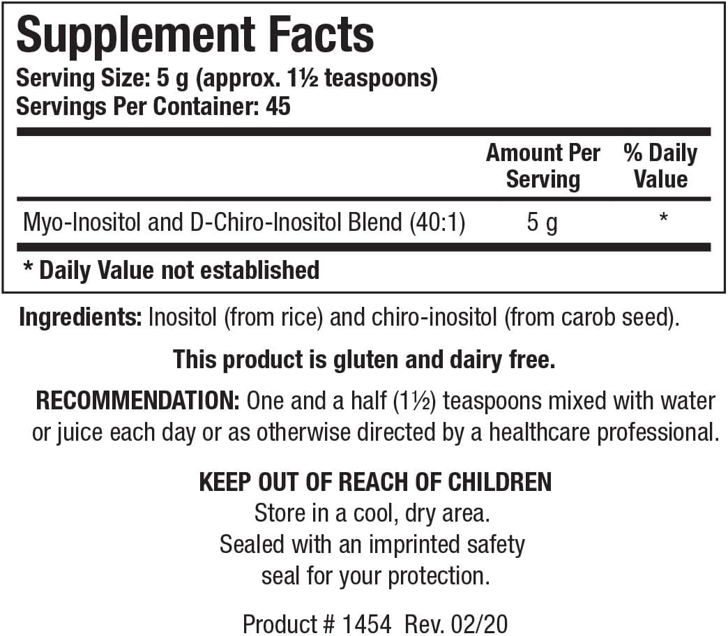 Biotics Research Balanced B8 Powder: Myo-inositol & D-chiro-inositol 40:1 Ratio for Women's Health, Neural Communication, Fat Metabolism, Vascular Health, Hair Growth - 8 ounces
