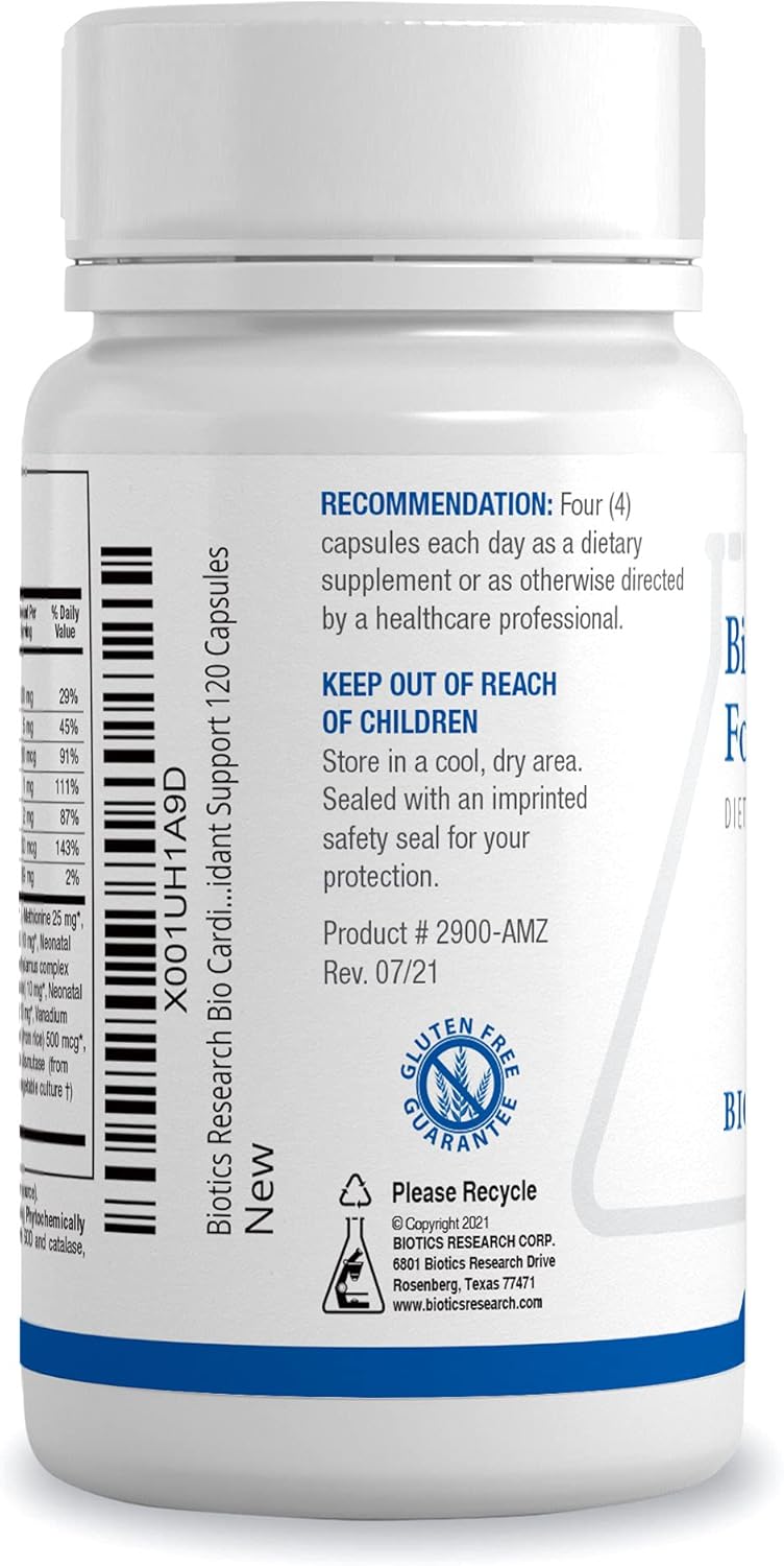 Biotics Research Bio Cardiozyme Forte: Cardiovascular Health Multivitamin - Antioxidant Support, 120 Capsules