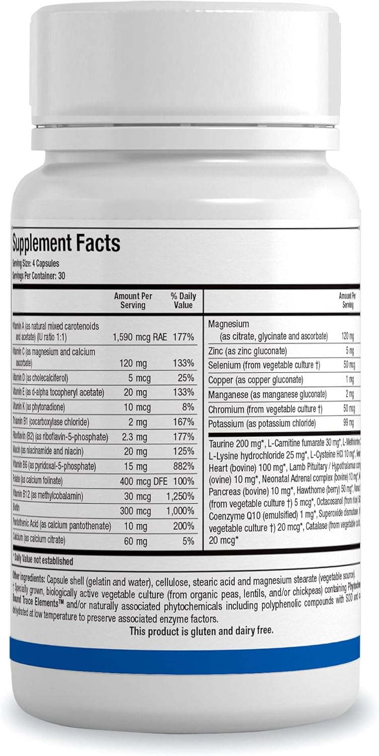 Biotics Research Bio Cardiozyme Forte: Cardiovascular Health Multivitamin - Antioxidant Support, 120 Capsules