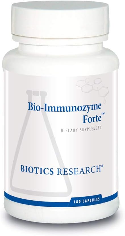 Biotics Research Bio Immunozyme Forte Multivitamin with Echinacea, Cayenne, Probiotics, and Amino Acids for Immune Support - 180 Capsules