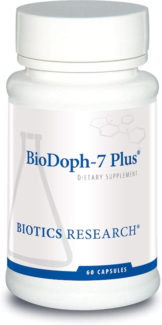 Biotics Research BioDoph-7 Plus Probiotics Prebiotics Supplement for Healthy Gut, Digestion, and Skin - 60 Capsules