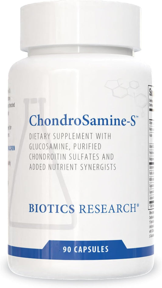 Biotics Research ChondroSamine S: Joint & Connective Tissue Support with Glucosamine, MSM, Vitamin C - 90 Capsules