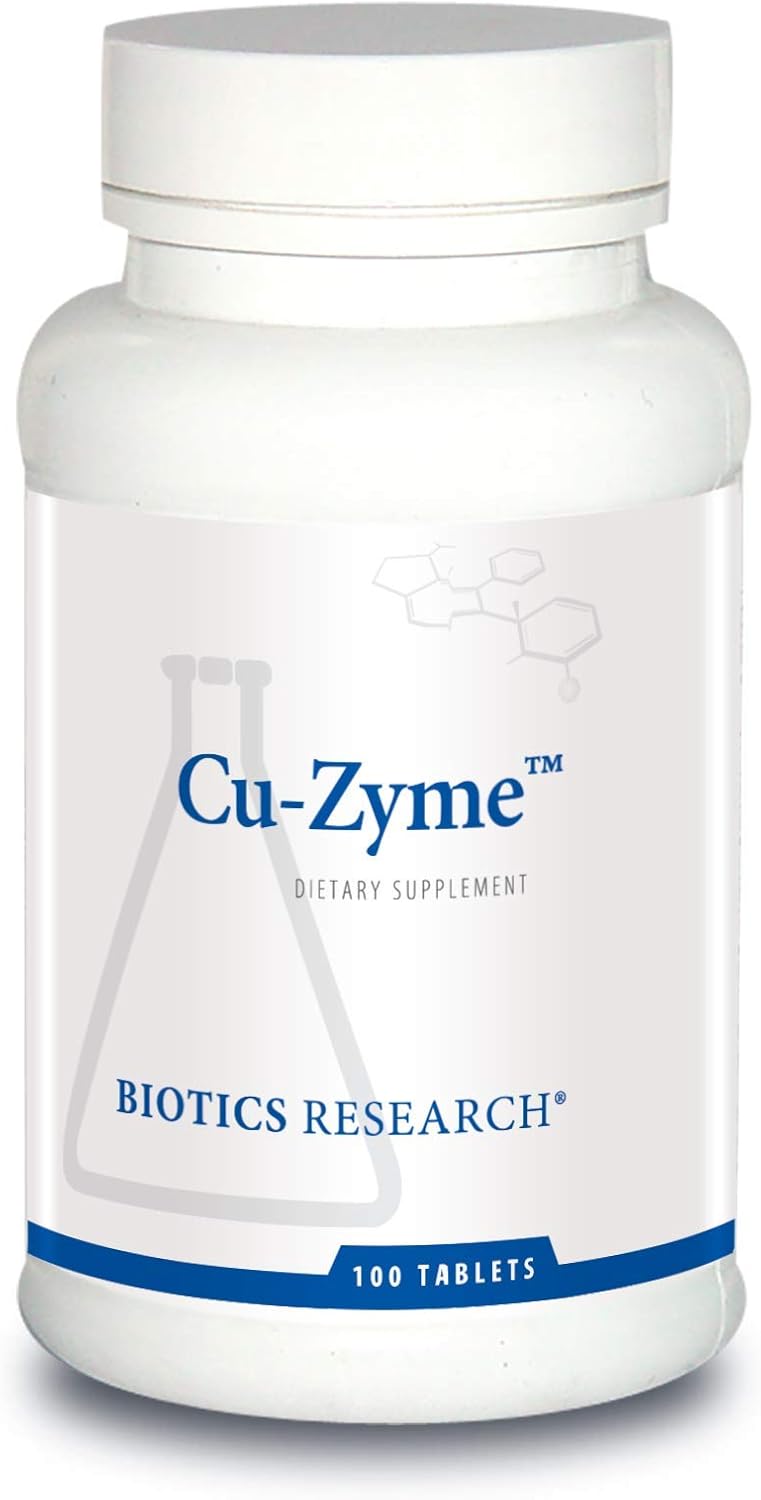Biotics Research CuZymeTM Essential Mineral Supplement for Energy Metabolism, Iron Absorption, Healthy Bones, and Immune Function - 100 Tablets