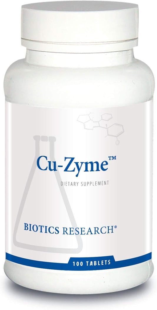 Biotics Research CuZymeTM Essential Mineral Supplement for Energy Metabolism, Iron Absorption, Healthy Bones, and Immune Function - 100 Tablets