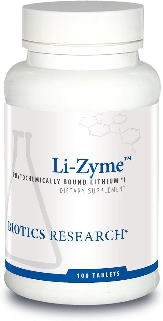 Biotics Research Li Zyme 50mcg Whole Food Lithium Tablets, Brain Function & Mood Support
