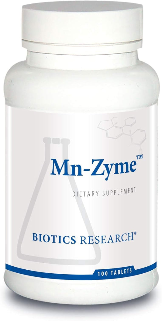Biotics Research Mn Zyme: Manganese Trace Mineral for Antioxidant & Metabolism Support - 100 Tablets