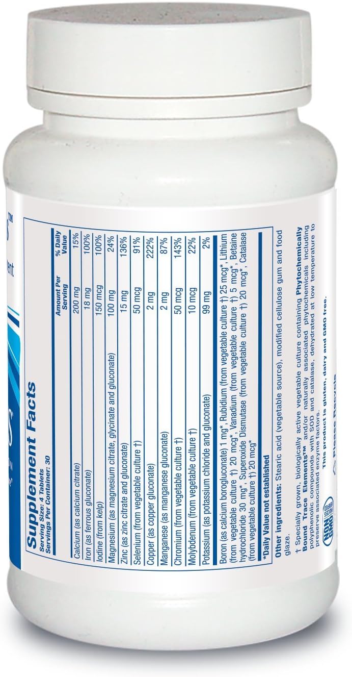 Biotics Research Multi-Mins: Potent Bioavailable Multi Mineral Supplement with Chelated Minerals and Whole Food Trace Minerals - 120 Tablets