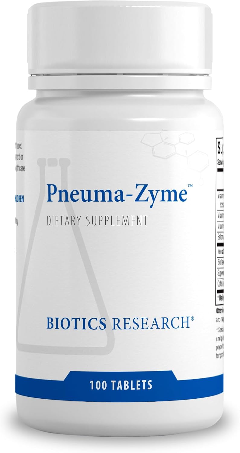 Biotics Research Pneuma-Zyme - Respiratory Support Supplement with Neonatal Lung Extract for Healthy Lungs - 100 Tablets