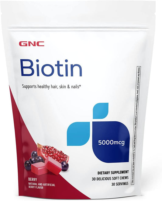 Biotin 5000mcg Soft Chews - 30 Count by GNC