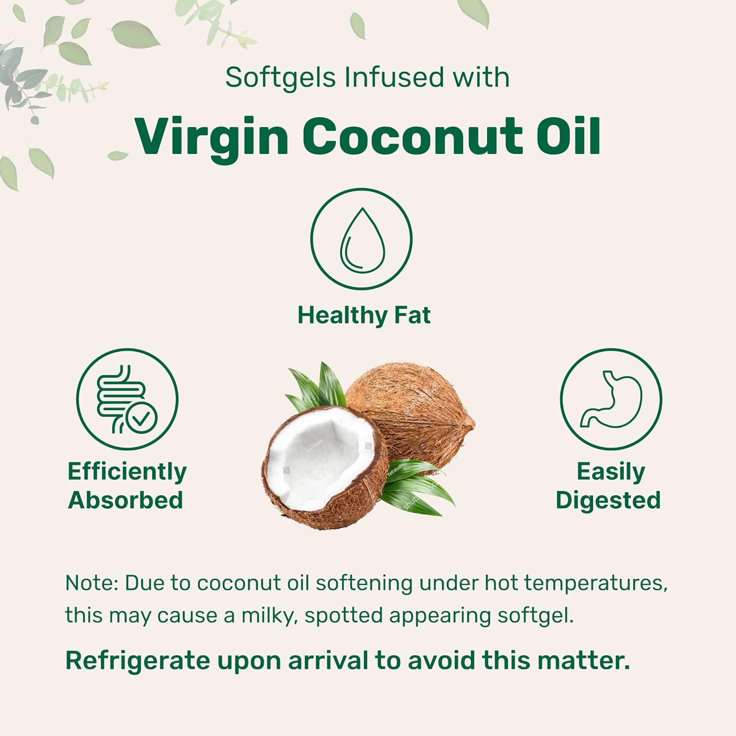 Biotin 5,000mcg with Virgin Coconut Oil Softgels - 365 Count, Fast Release for Healthy Hair, Skin, & Nails - Non-GMO, Gluten-Free - One Year Supply