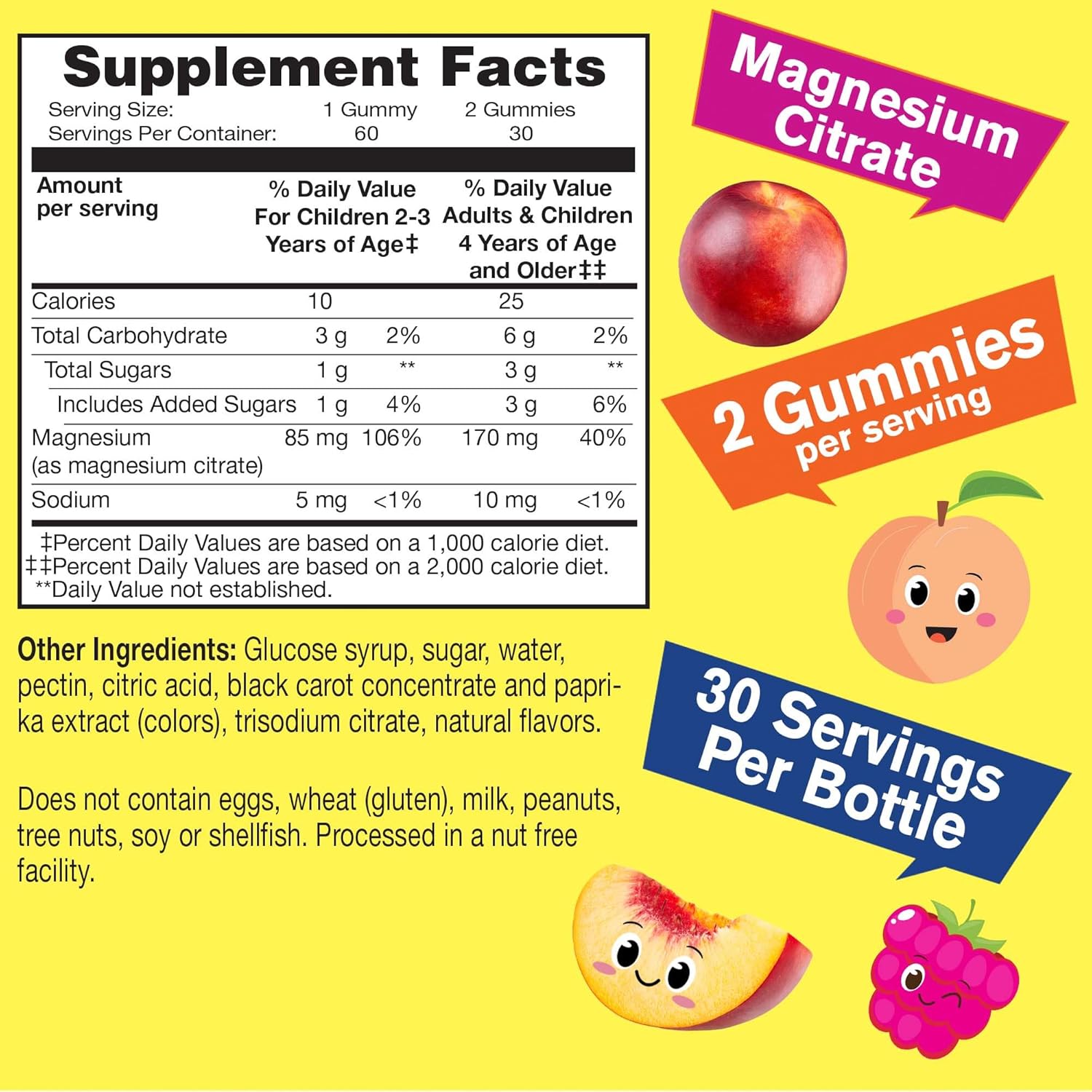 Biotin and Magnesium Citrate Gummies Bundle for Kids - Delicious Vitamin Supplement, Gluten Free, GMO Free, Chewable