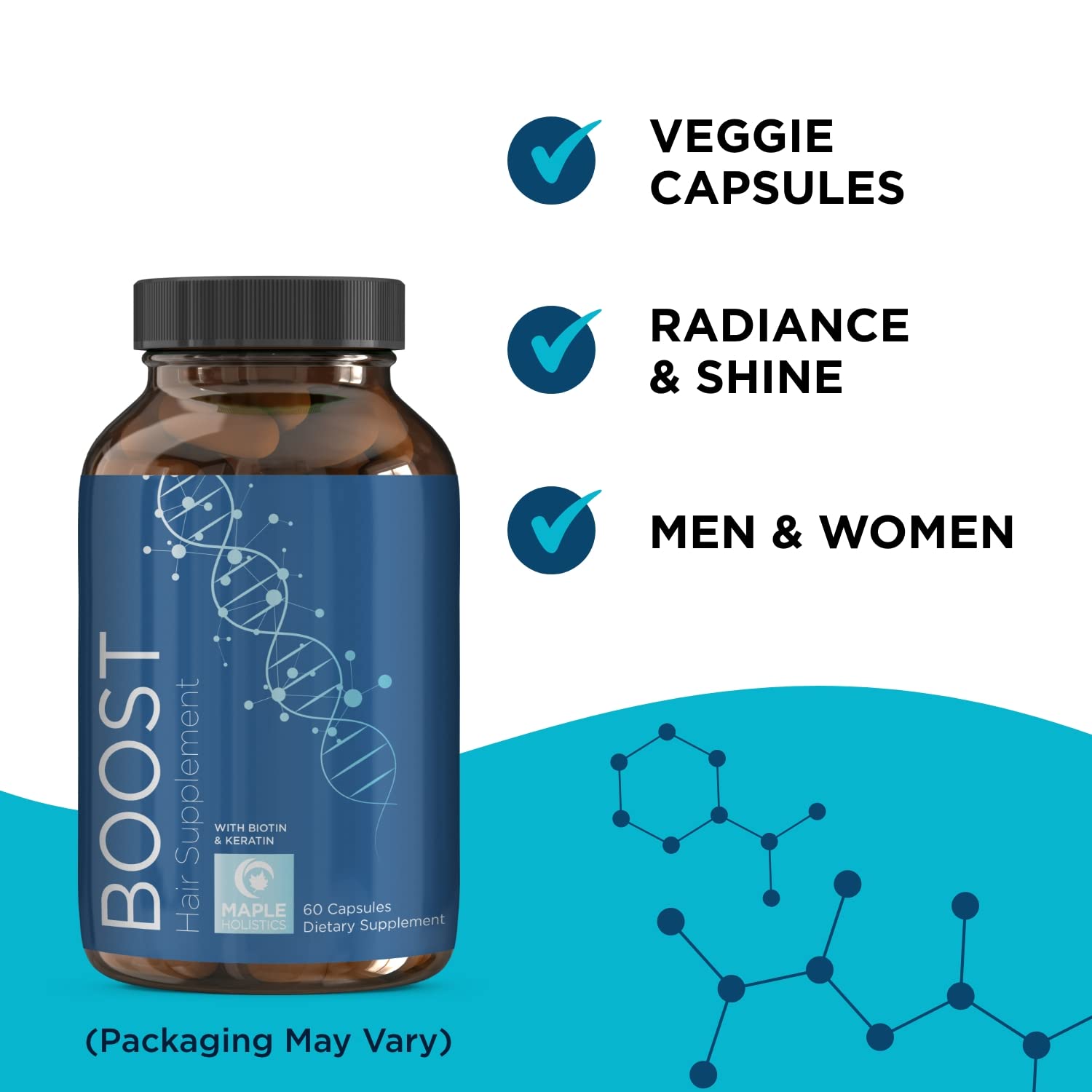 Biotin Hair Growth Set with Rosemary, Collagen - Volumizing Shampoo, Conditioner, Supplement Kit for Thickening Hair