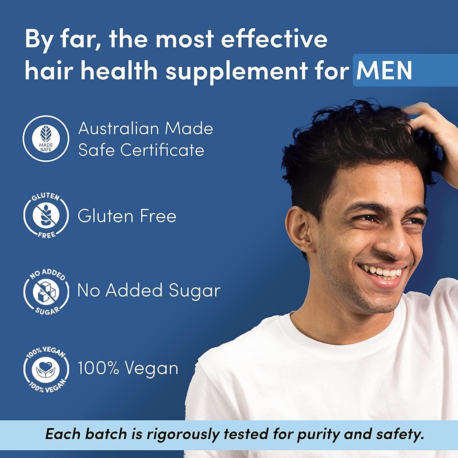 Biotin Hair Gummy with Hair Vitamins for Healthy Hair - 60 Gummies - No Added Sugar