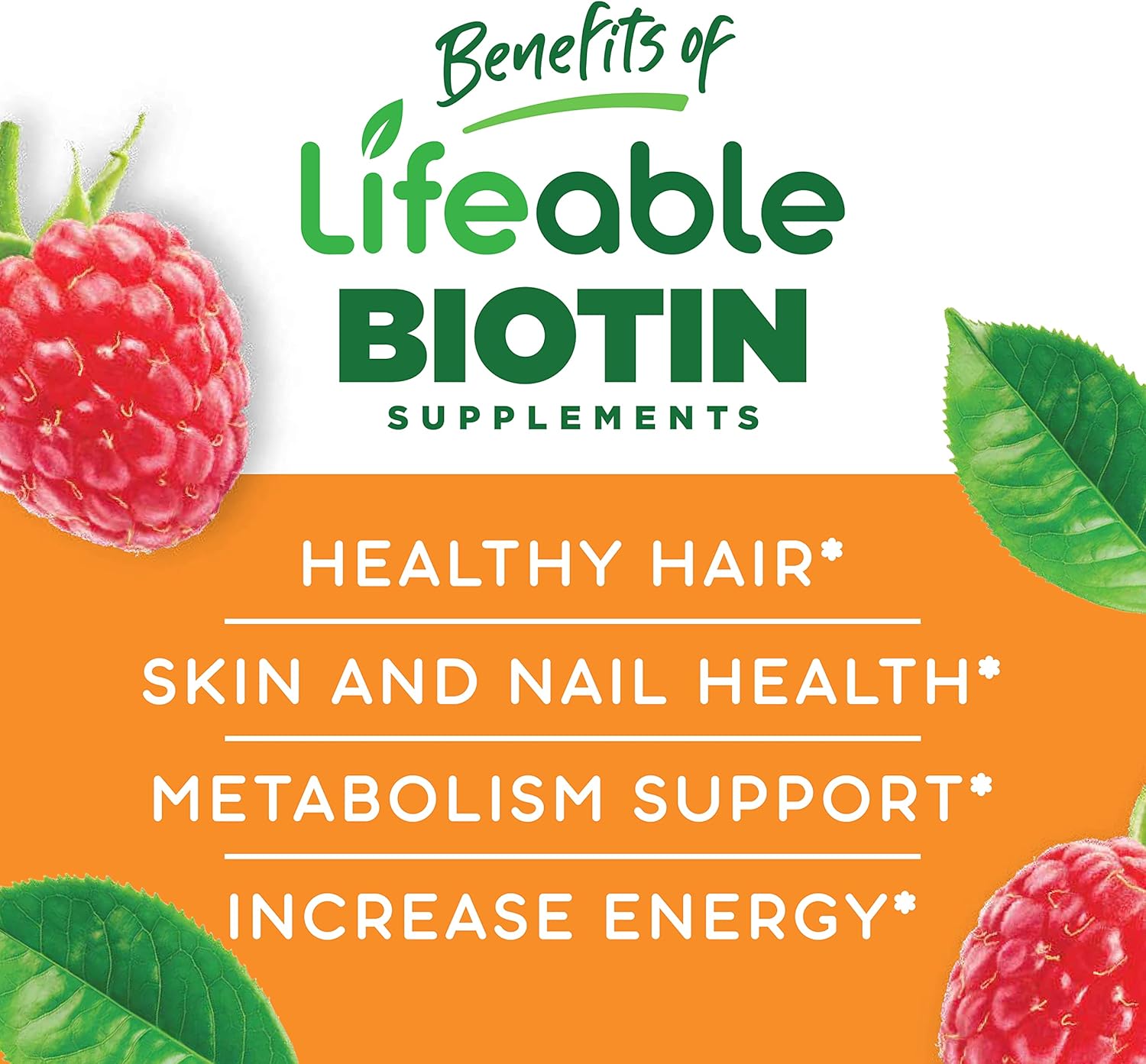 Biotin Kids + B Complex Gummies Bundle - VitaWorks Lifeable, Gluten Free, GMO Free, Chewable Vitamin Supplement