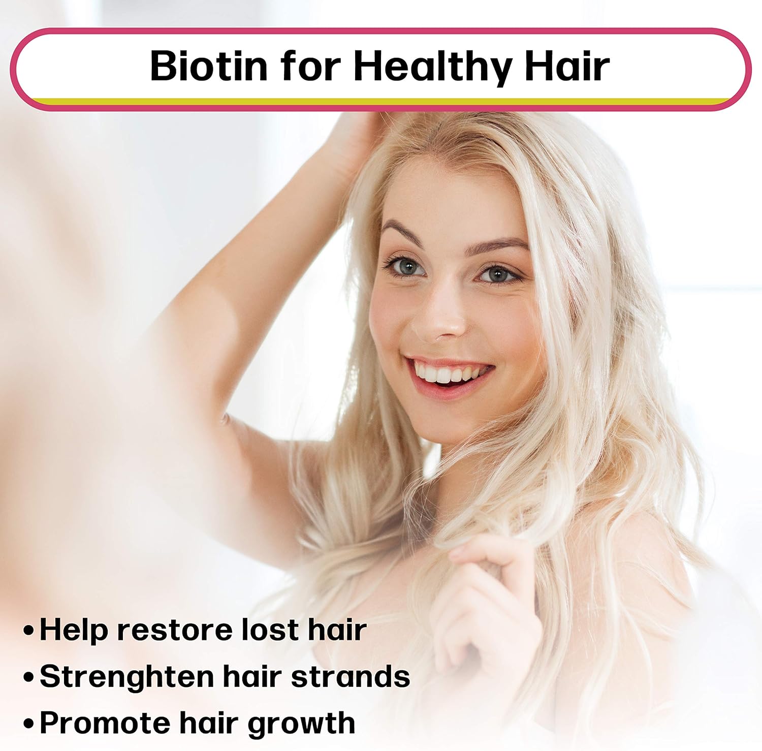Biotin Liquid Drops for Hair Growth & Nail Strength - Mixed Berry Flavor, 5000mcg per Serving, Vegan, No Preservatives, High Absorption Formula, 60 Servings