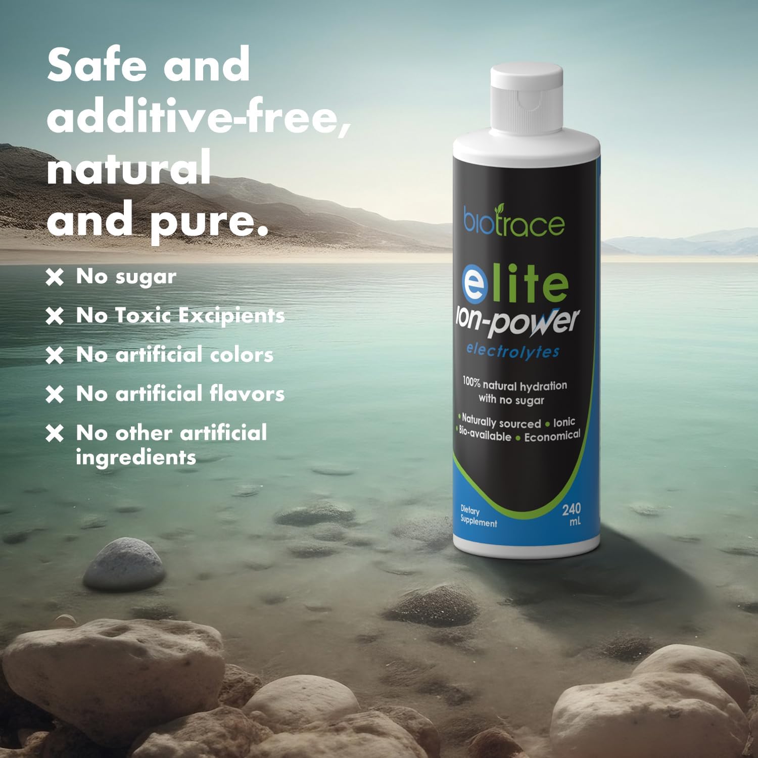 Biotrace Elite Electrolyte Drops: Zero Calorie, Zero Sugar Hydration Supplement with Trace Minerals - 4 fl oz