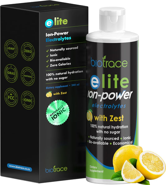 Biotrace Elite Electrolyte Drops | Zero Sugar, Immune Support & Hydration | Potassium & Magnesium | 8.1 fl oz