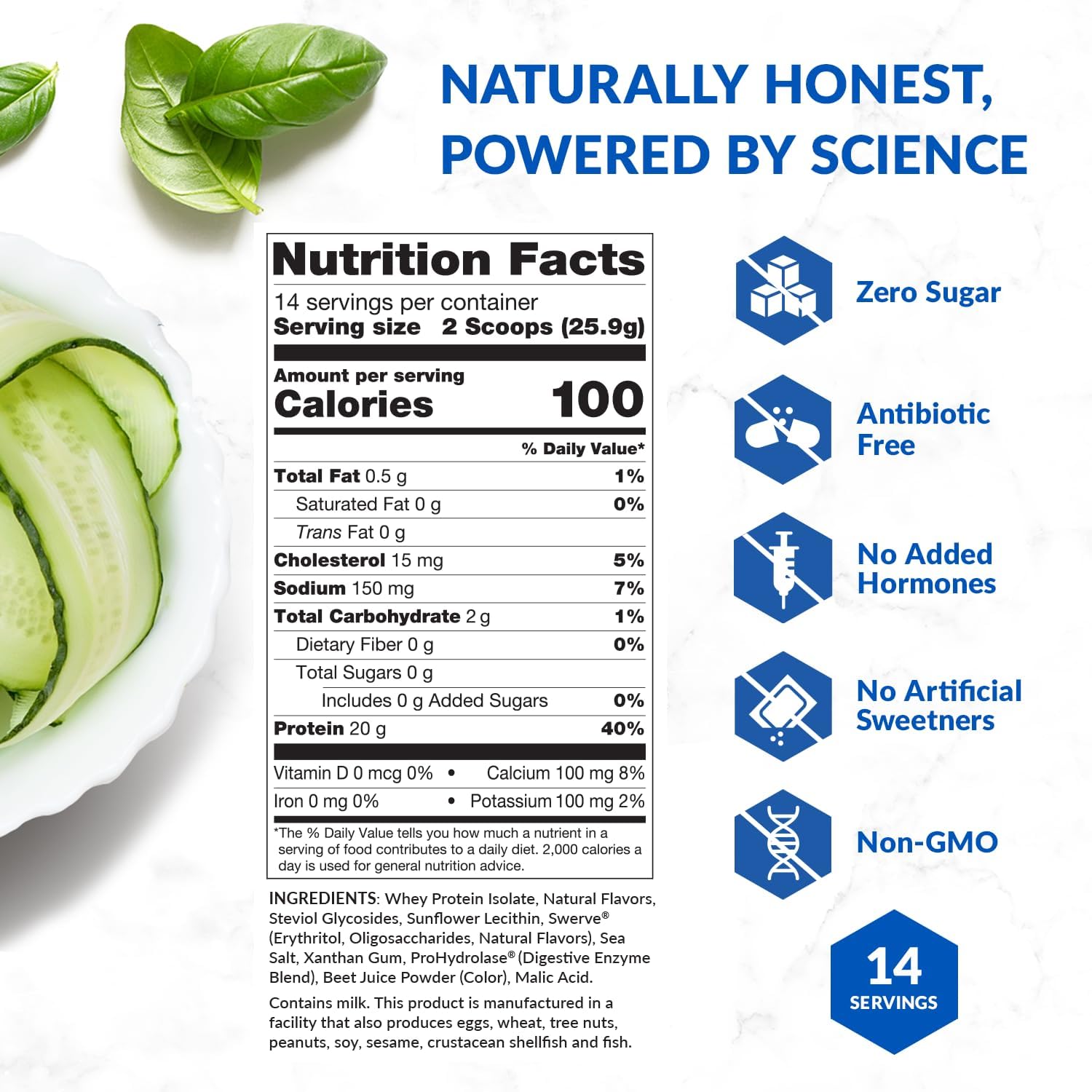 BioTrust Low Carb Lite Whey Protein Isolate with Digestive Enzymes - 20g Protein, 100 Calories, Non-GMO, Soy and Gluten-Free