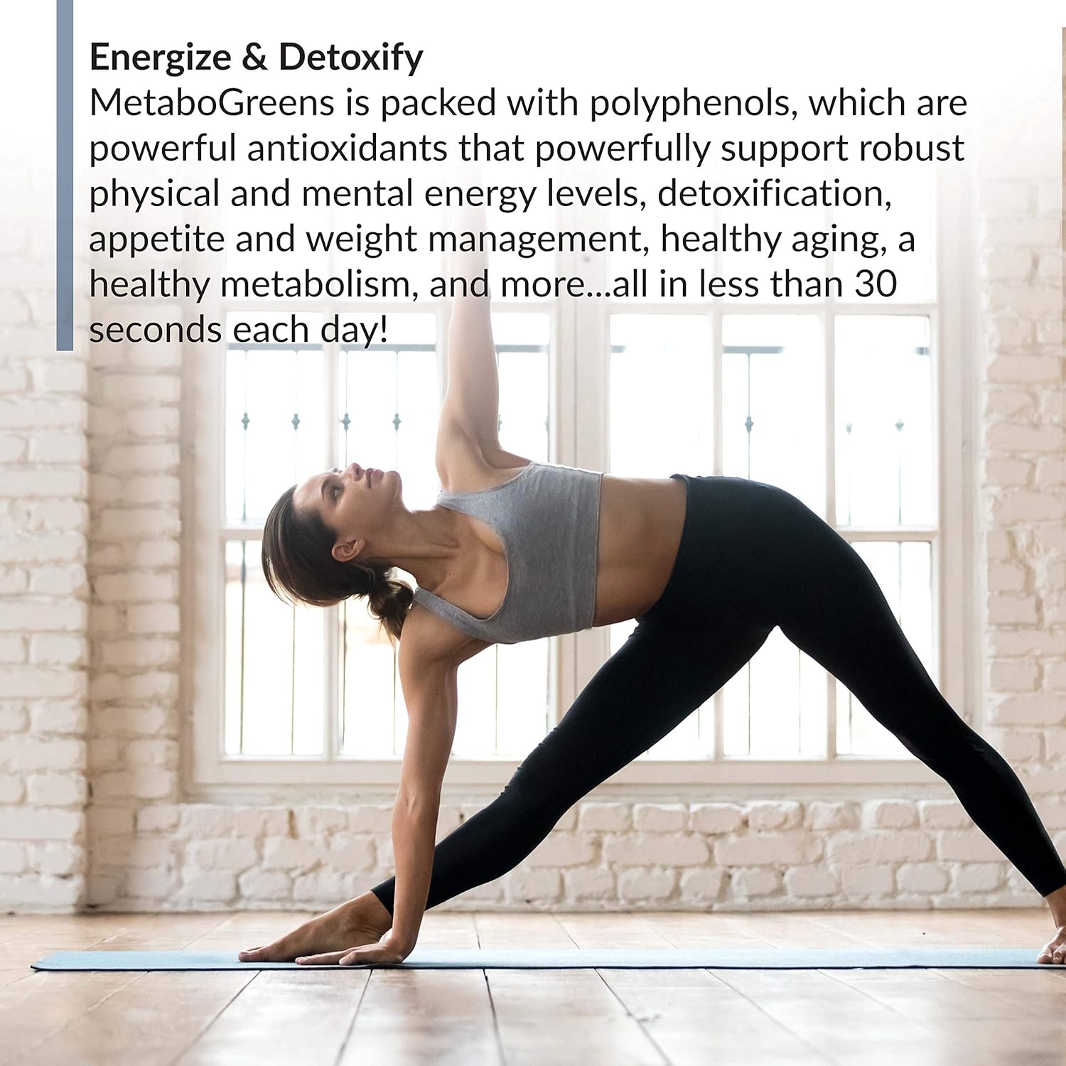 BioTrust Metabo Greens Superfood Powder - Energizing Berry Flavor, Clinically Studied Spectra Blend - Non GMO, Soy Free, Gluten Free, Dairy Free - 30 Servings