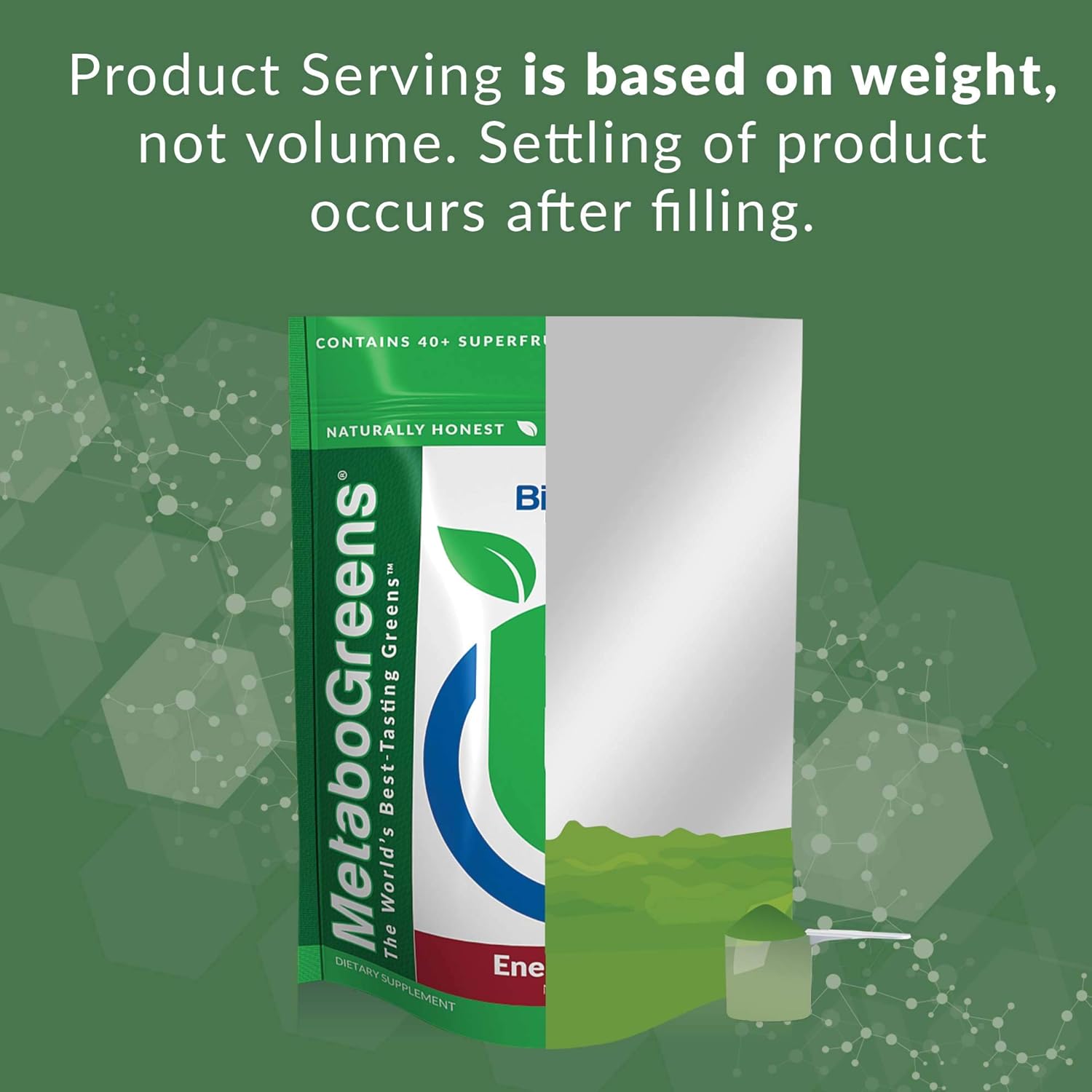 BioTrust Metabo Greens Superfood Powder - Energizing Berry Flavor, Clinically Studied Spectra Blend - Non GMO, Soy Free, Gluten Free, Dairy Free - 30 Servings