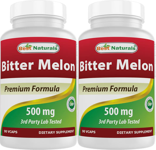 Bitter Melon 500 mg 90 Vcaps (Pack of 180) - Premium Natural Supplement for Blood Sugar Support