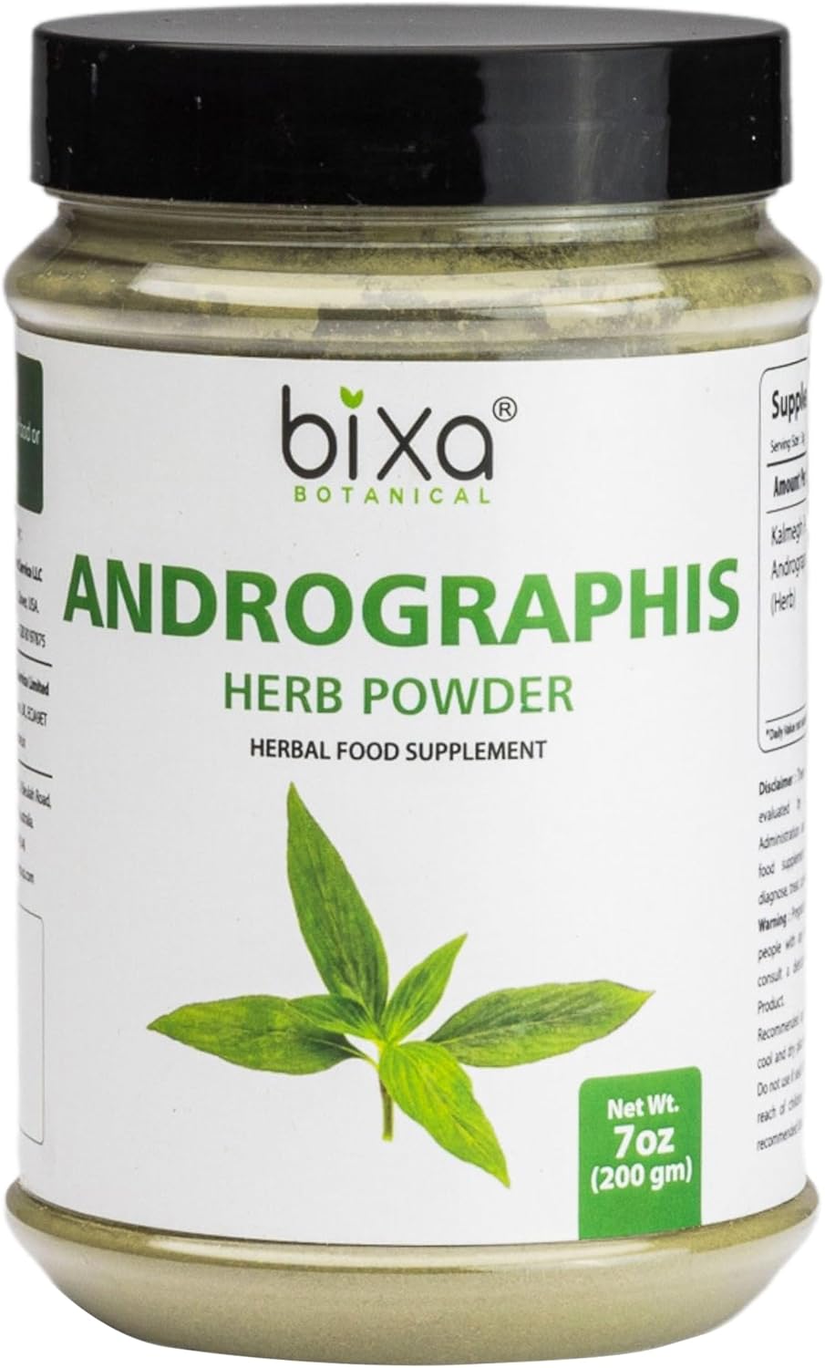 Bixa Botanical Andrographis Powder 200g 7oz - Natural Herbal Liver Tonic Supplement | Ayurvedic Digest Toxins Herb