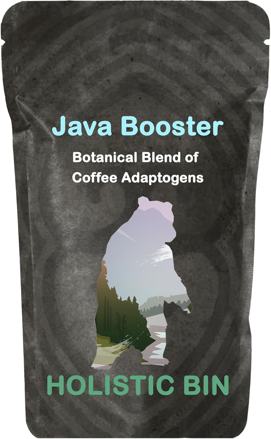 Black Bear Holistic Bin Organic Mushroom Coffee Java Booster with Tongkat Ali, Black Maca, and Nordic Chaga - Energy Supplements for Women and Men