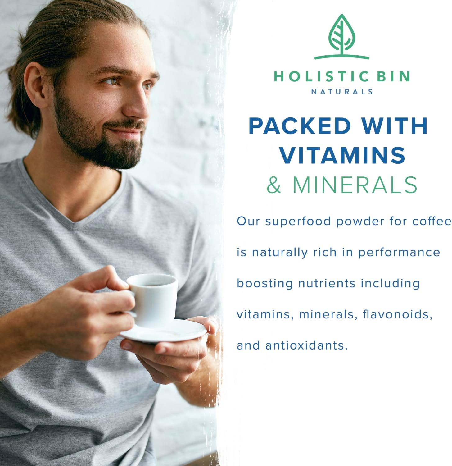 Black Bear Holistic Bin Organic Mushroom Coffee Java Booster with Tongkat Ali, Black Maca, and Nordic Chaga - Energy Supplements for Women and Men