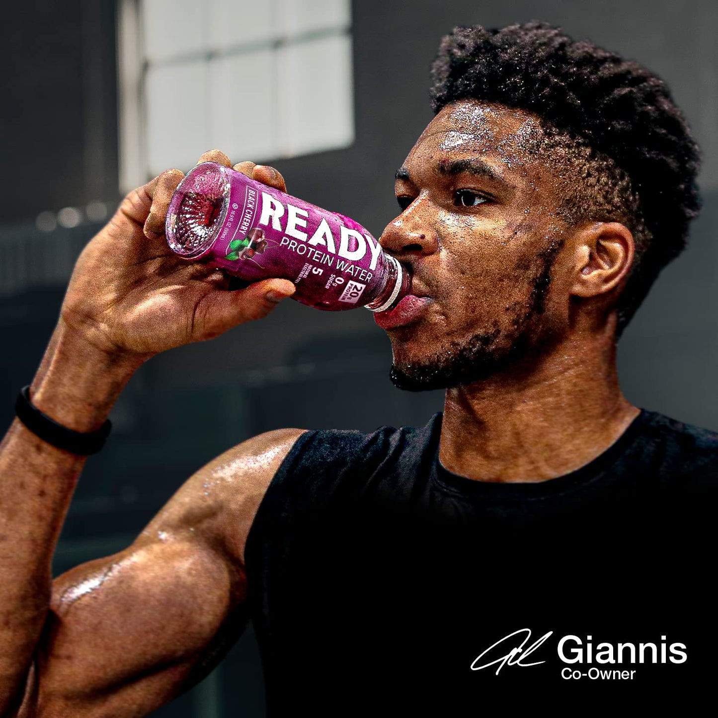 Black Cherry Sugar-Free Protein Water, 20g Whey Isolate, 12-Pack, 16.9oz Each