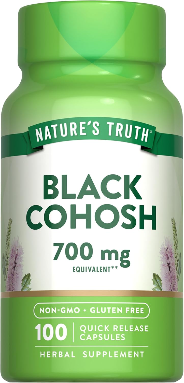 Black Cohosh Root Extract Capsules - 100 Count | Non-GMO & Gluten Free Supplement by Nature's Truth