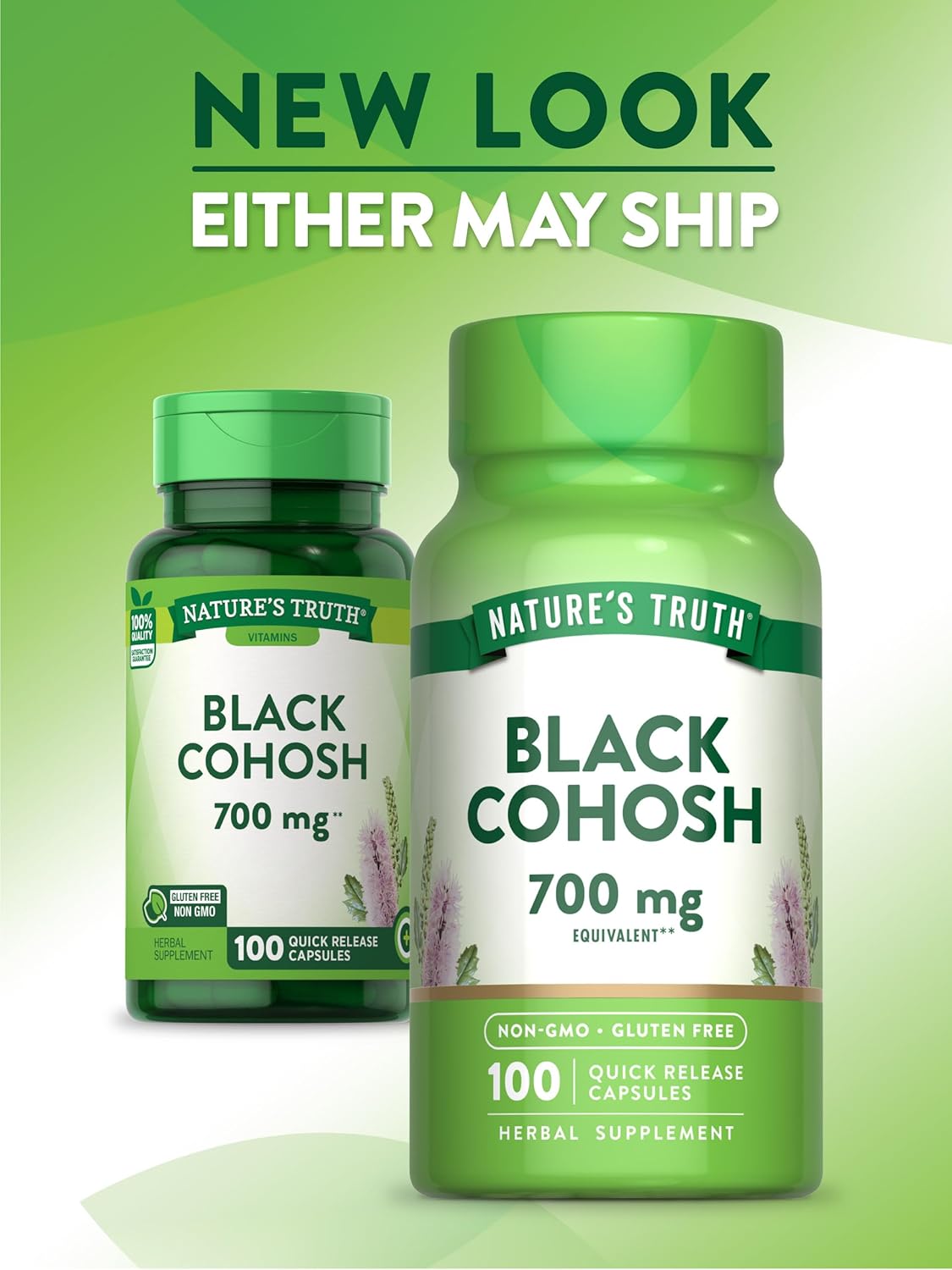 Black Cohosh Root Extract Capsules - 100 Count | Non-GMO & Gluten Free Supplement by Nature's Truth