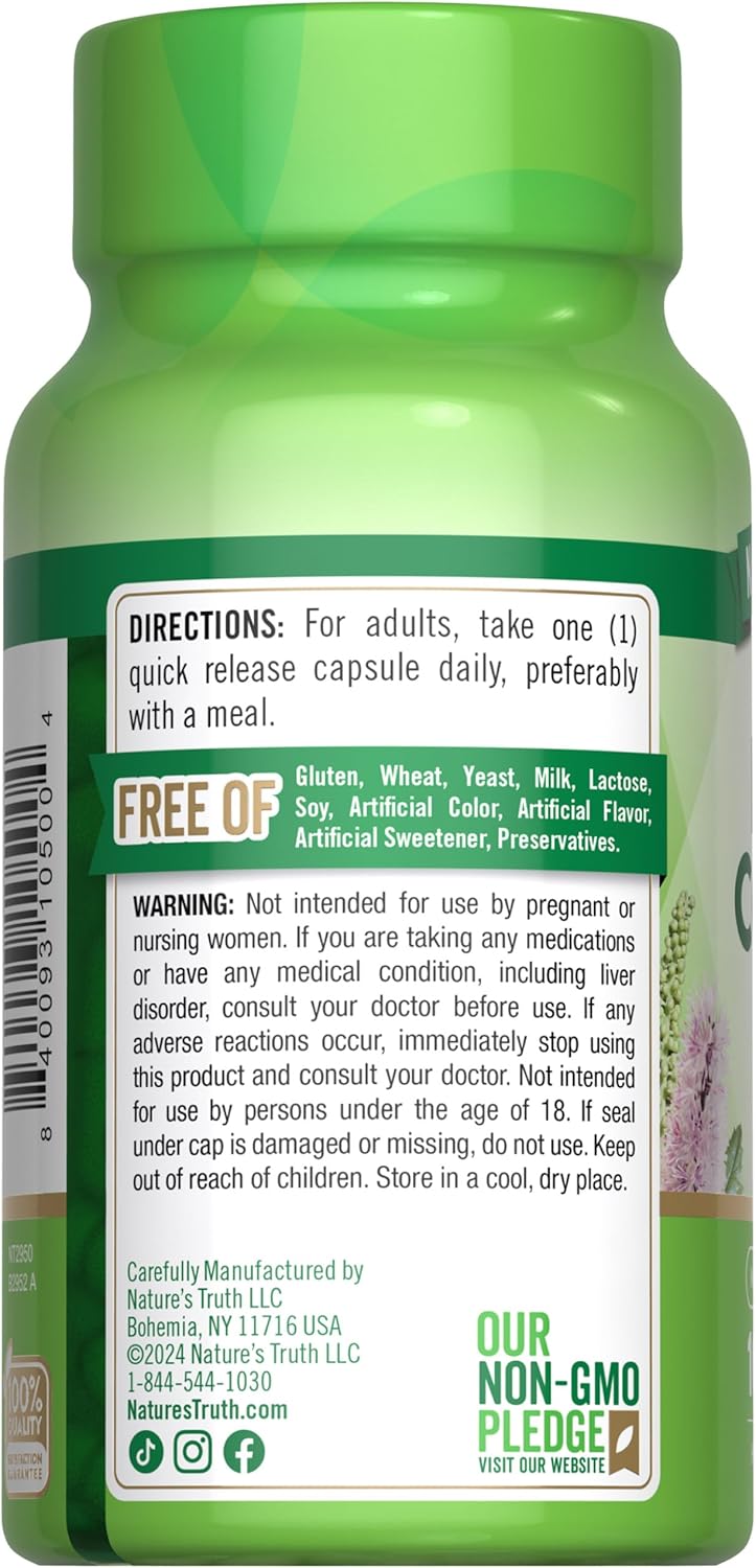 Black Cohosh Root Extract Capsules - 100 Count | Non-GMO & Gluten Free Supplement by Nature's Truth