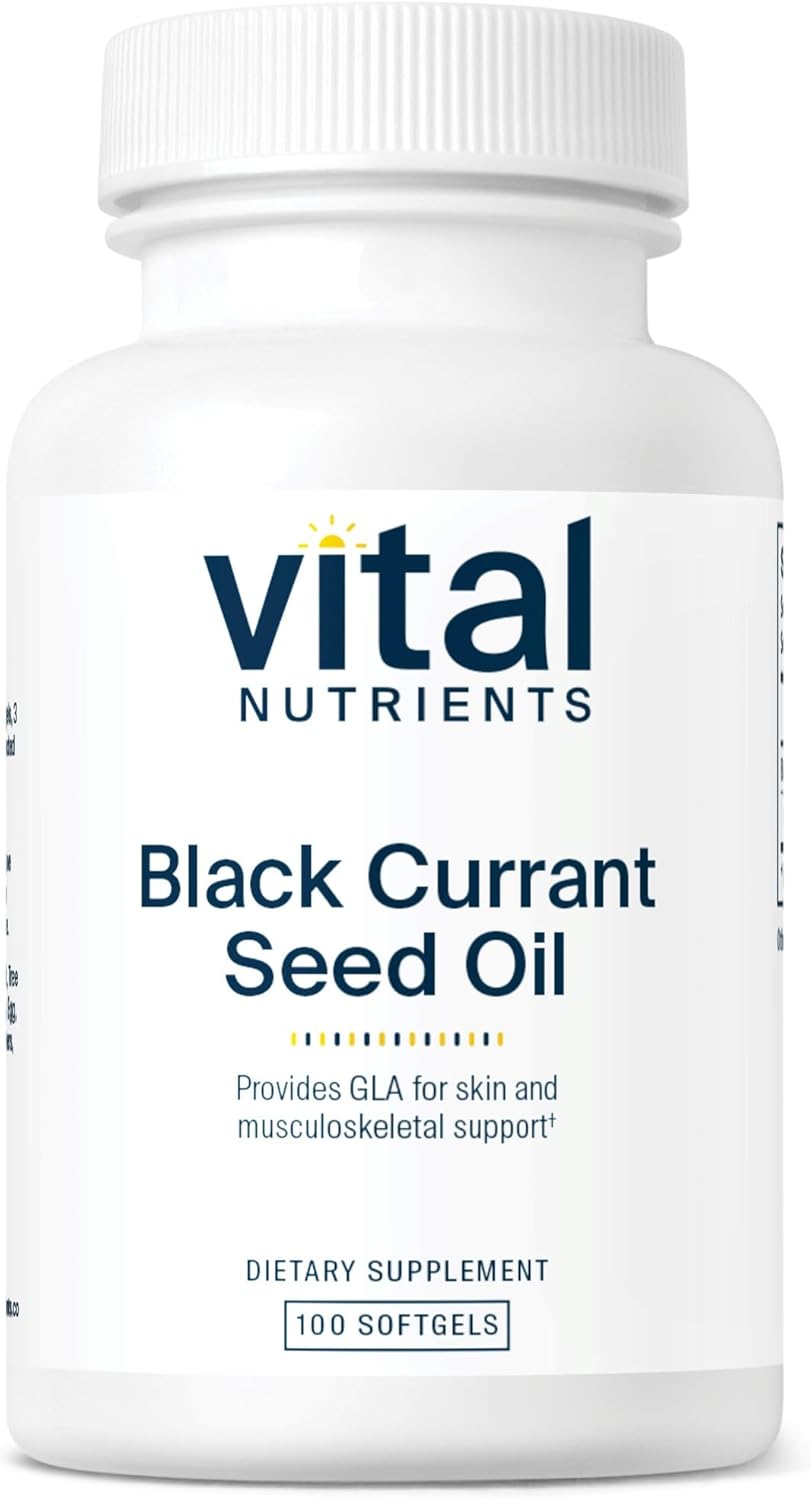 Black Currant Seed Oil Softgels - Rich in Omega 6 Fatty Acid GLA - Supports Cartilage, Joints, and Nerves - 100 Capsules