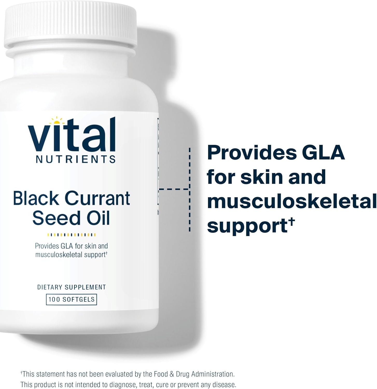 Black Currant Seed Oil Softgels - Rich in Omega 6 Fatty Acid GLA - Supports Cartilage, Joints, and Nerves - 100 Capsules