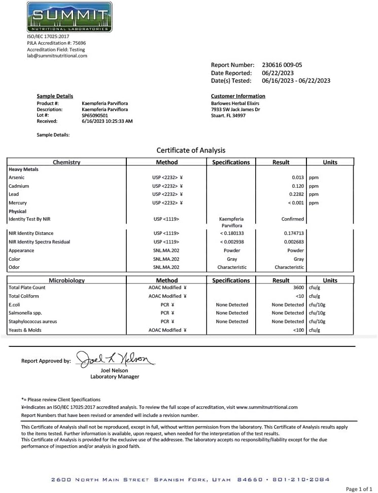 Black Ginger Supplement | Kaempferia Parviflora Extract | 600mg | 60 Capsules | Promotes Vitality and Wellness | Barlowe's Herbal Elixirs