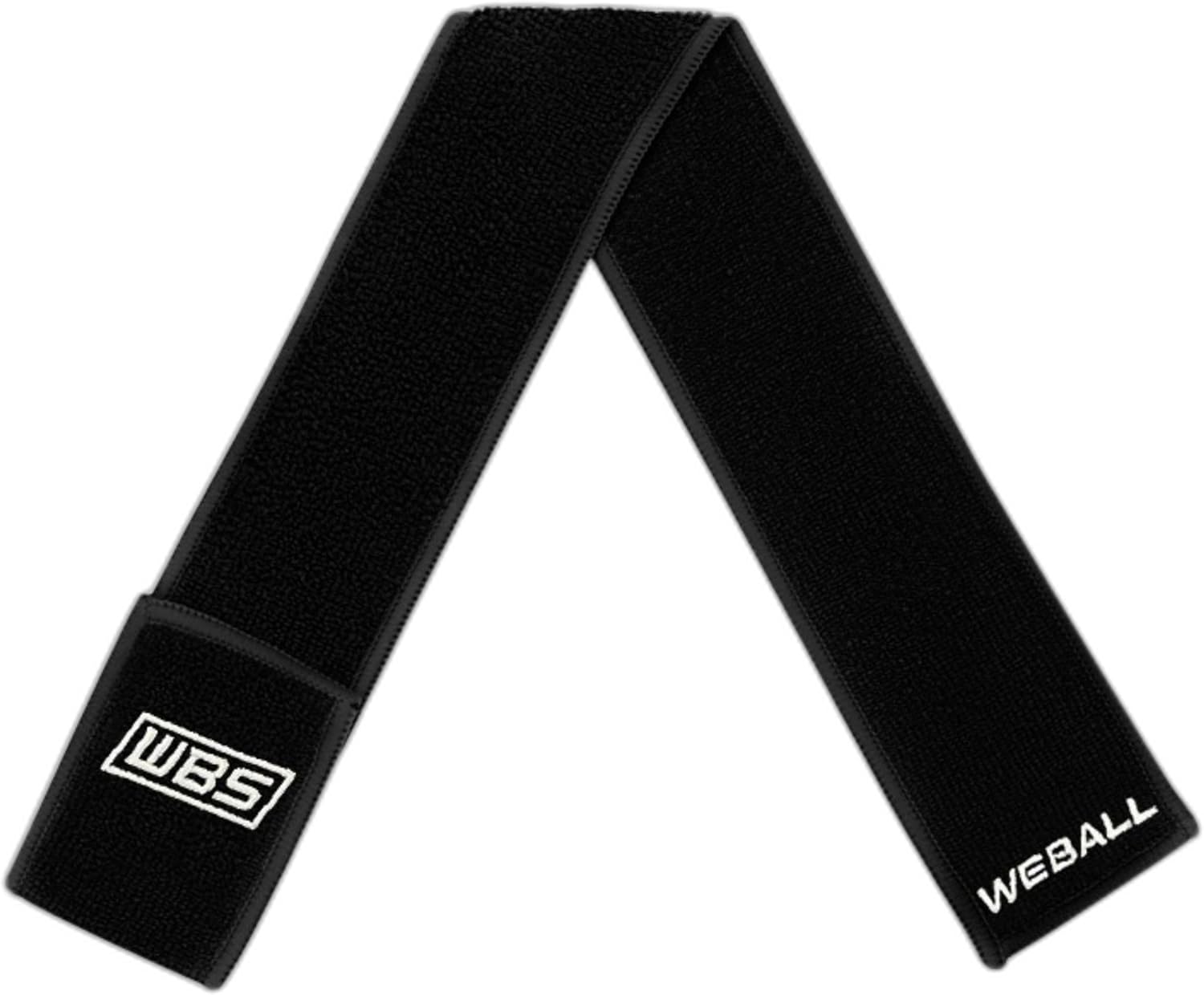 Black We Ball Sports Streamer Football Towel with Hook and Loop Fastener - Ideal for Cleaning Football Visor and Gloves