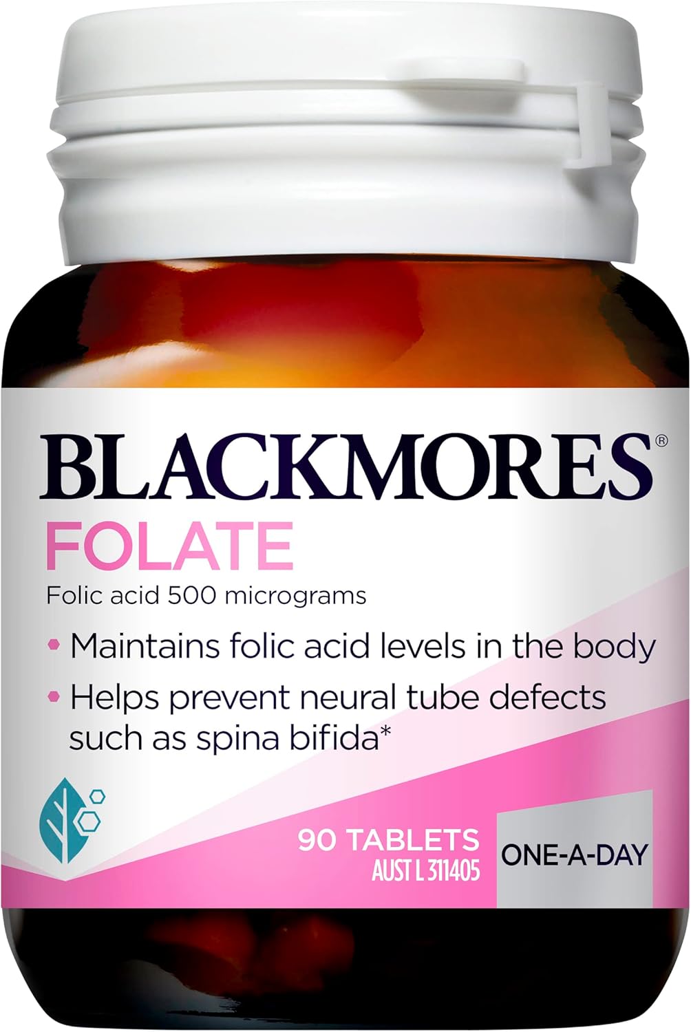 Blackmores Folate 500mcg Tablets - 90 Count - High Quality Folic Acid Supplement for Health