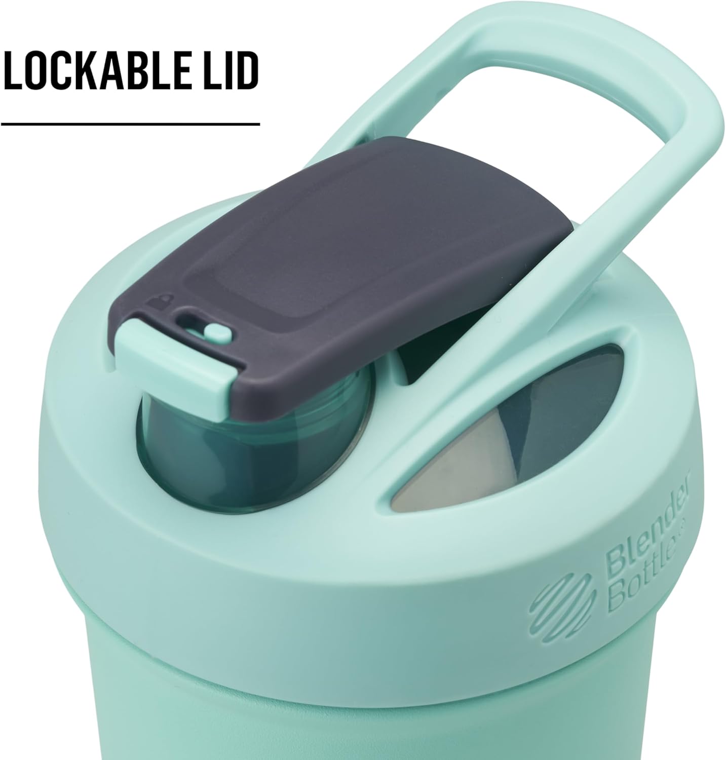 BlenderBottle Strada Insulated Stainless Steel Water Bottle with Whisk, 25oz Seafoam - Single Pack