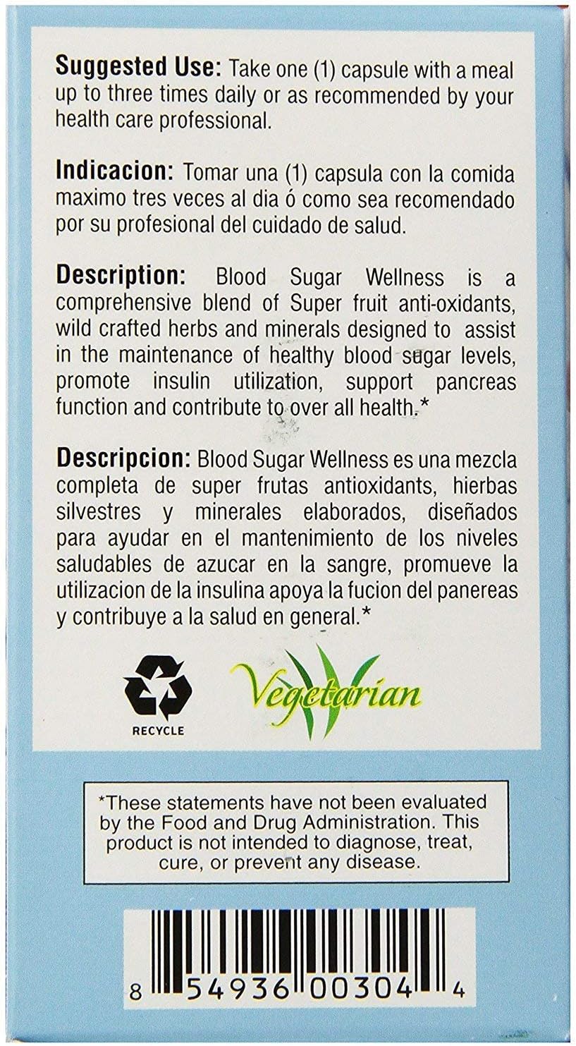 Blood Sugar Wellness Supplement - 60 Vegetarian Capsules by Bio Nutrition